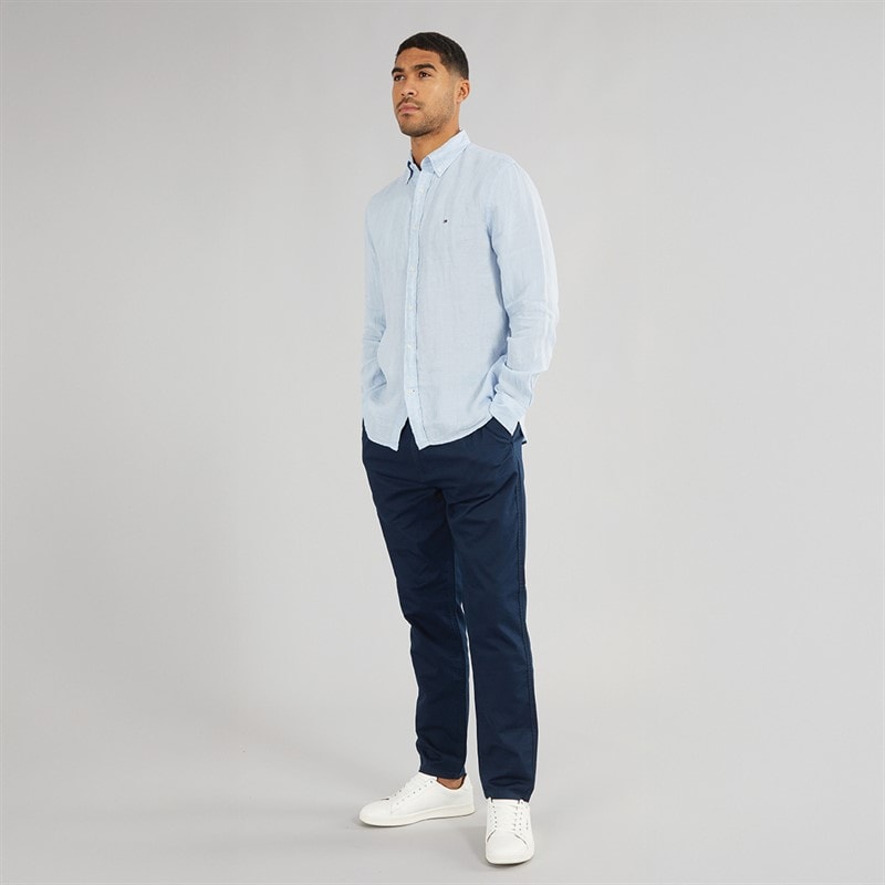 Tommy Hilfiger Mens Long Sleeve Shirt Breezy Blue - Image 4