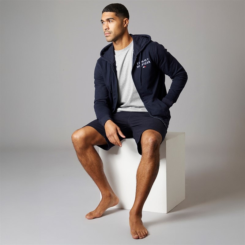 Tommy Hilfiger Mens Lounge Hoodie Navy Blue - Image 4