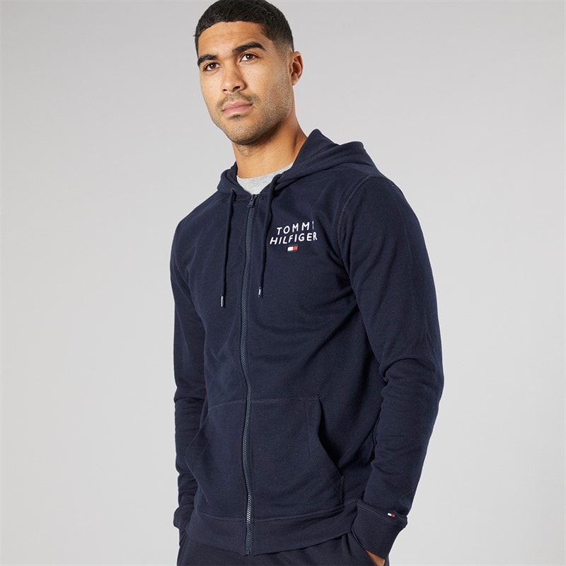 Tommy Hilfiger Mens Lounge Hoodie Navy Blue - Image 5