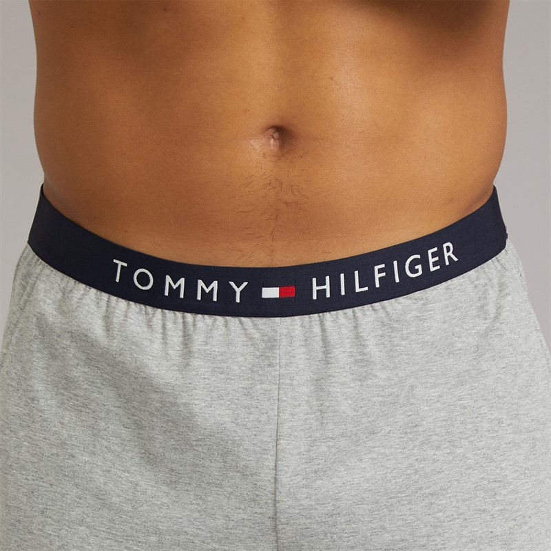 Tommy Hilfiger Mens Jersey Lounge Shorts Light Grey Heather - Image 3