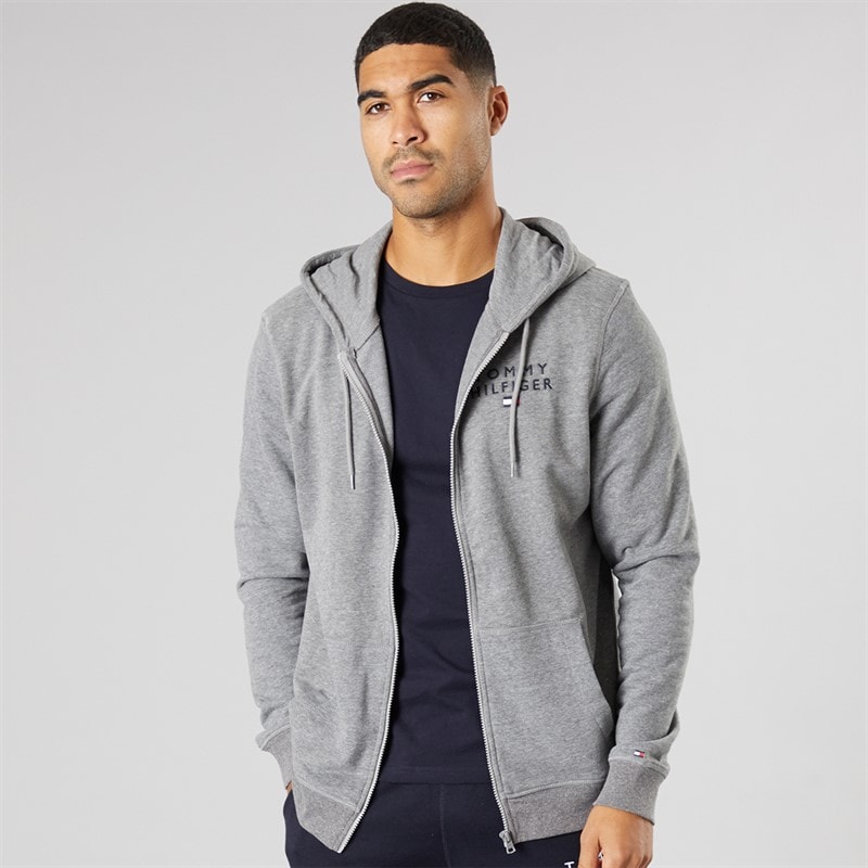 Tommy Hilfiger Mens Lounge Hoodie Medium Grey Heather - Image 1