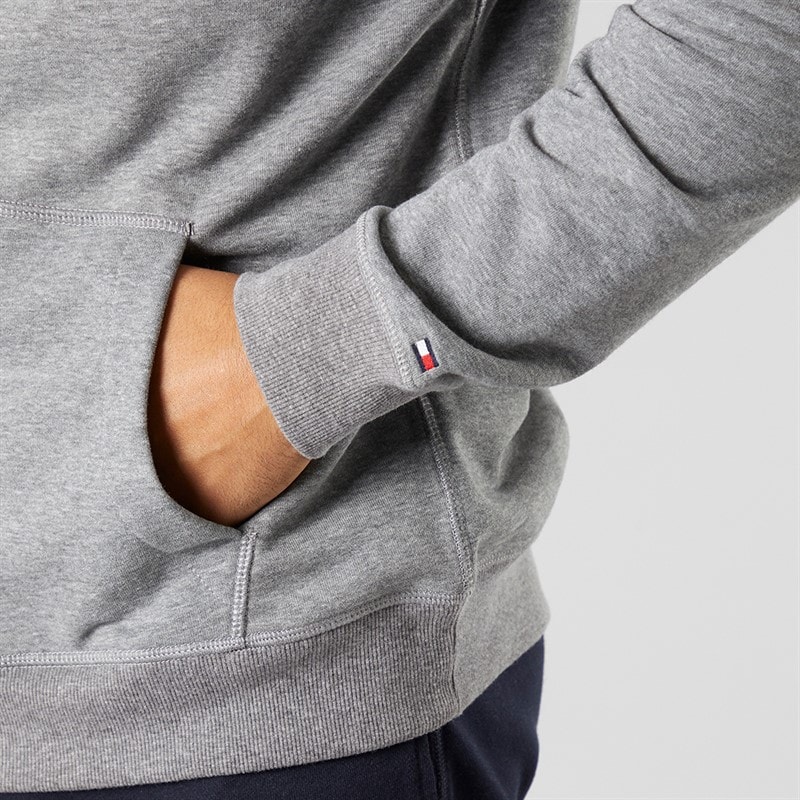 Tommy Hilfiger Mens Lounge Hoodie Medium Grey Heather - Image 3