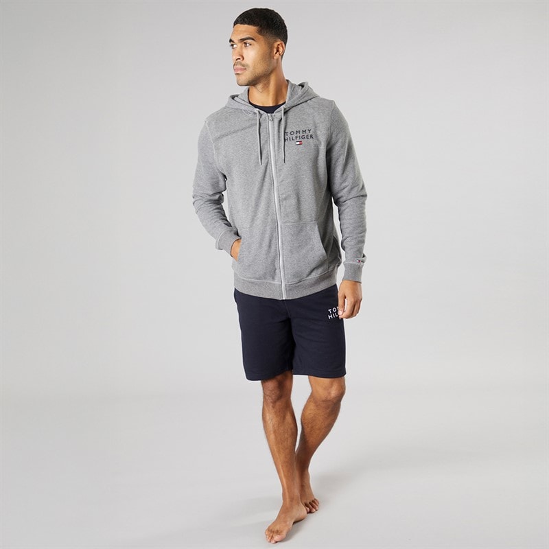Tommy Hilfiger Mens Lounge Hoodie Medium Grey Heather - Image 4