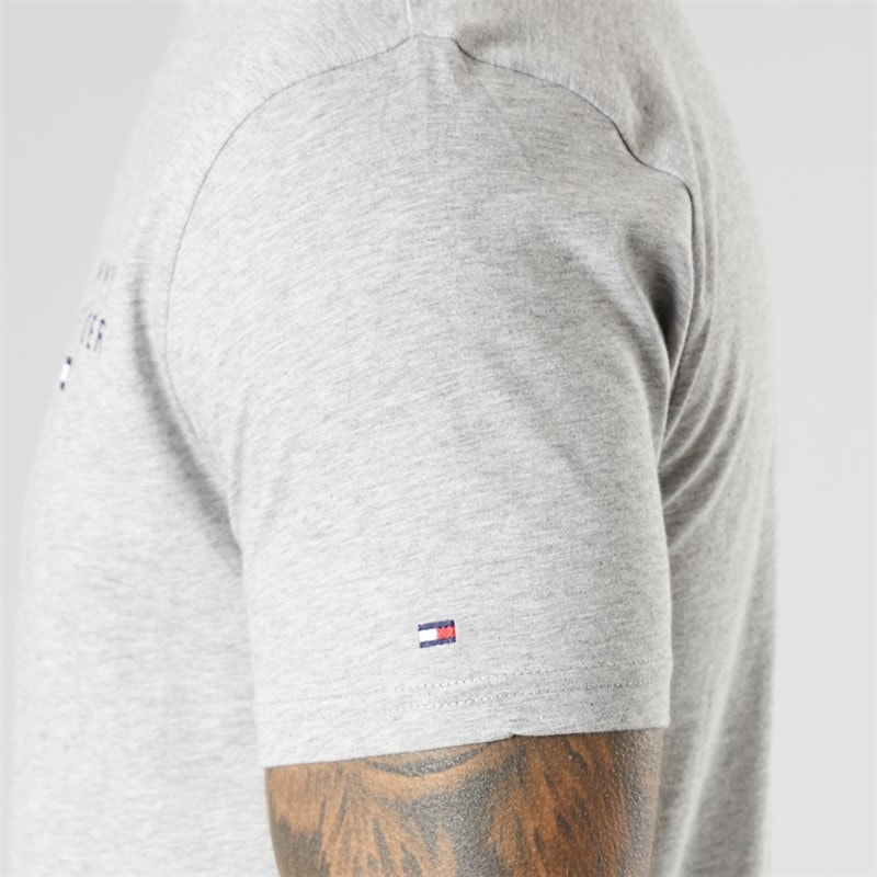 Tommy Hilfiger Mens Lounge T-Shirt Light Grey Heather - Image 3