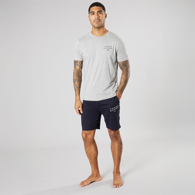 Tommy Hilfiger Mens Lounge T-Shirt Light Grey Heather - Image 4
