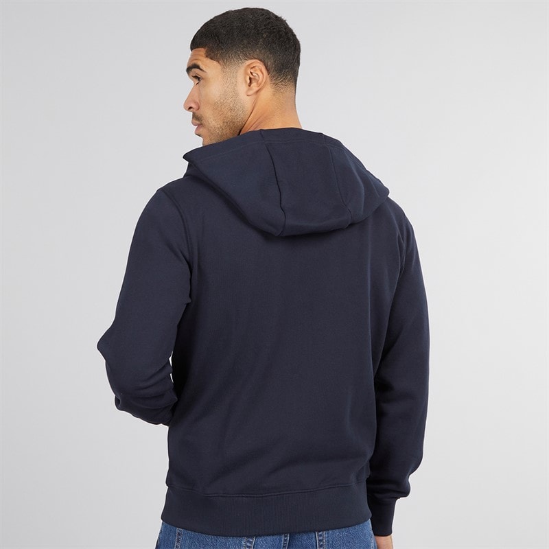 Tommy Hilfiger Mens Hilfiger Stacked Zip Through Hoodie Desert Sky - Image 2