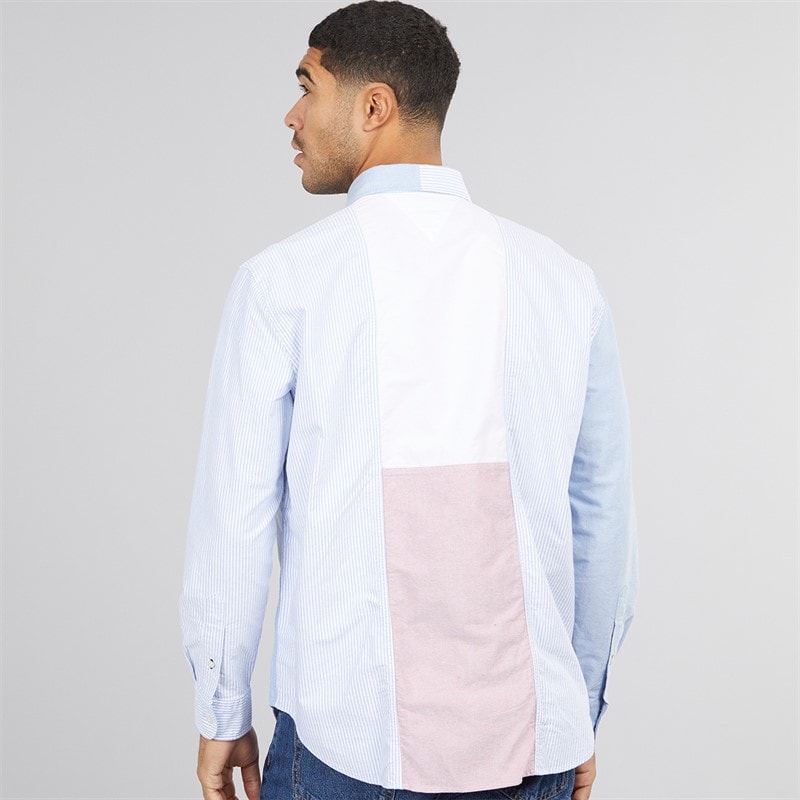 Tommy Hilfiger Mens Americana Blocking Shirt Shirt Blue/Multi - Image 2