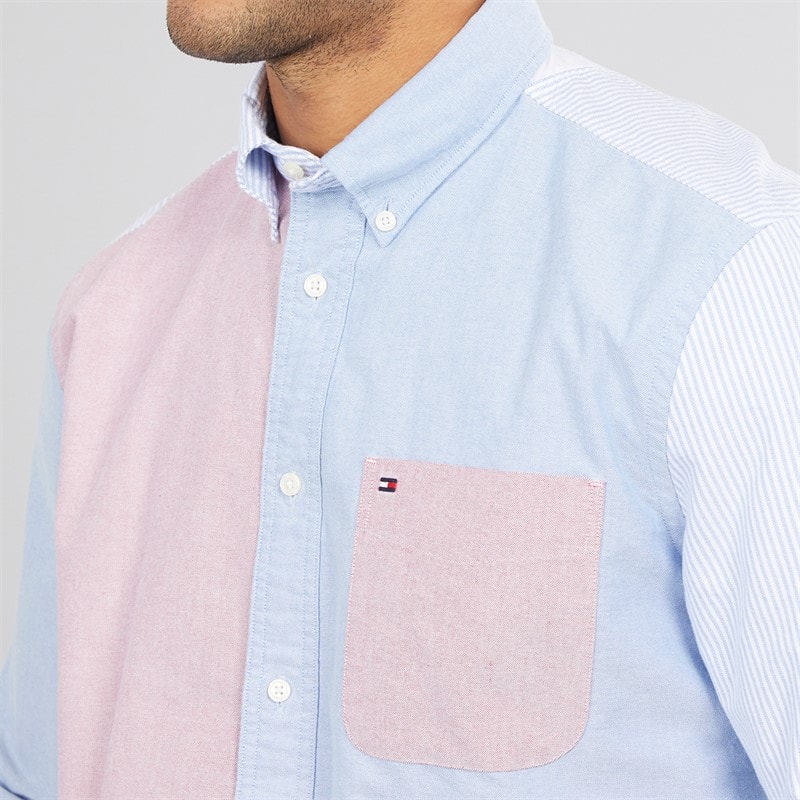 Tommy Hilfiger Mens Americana Blocking Shirt Shirt Blue/Multi - Image 5