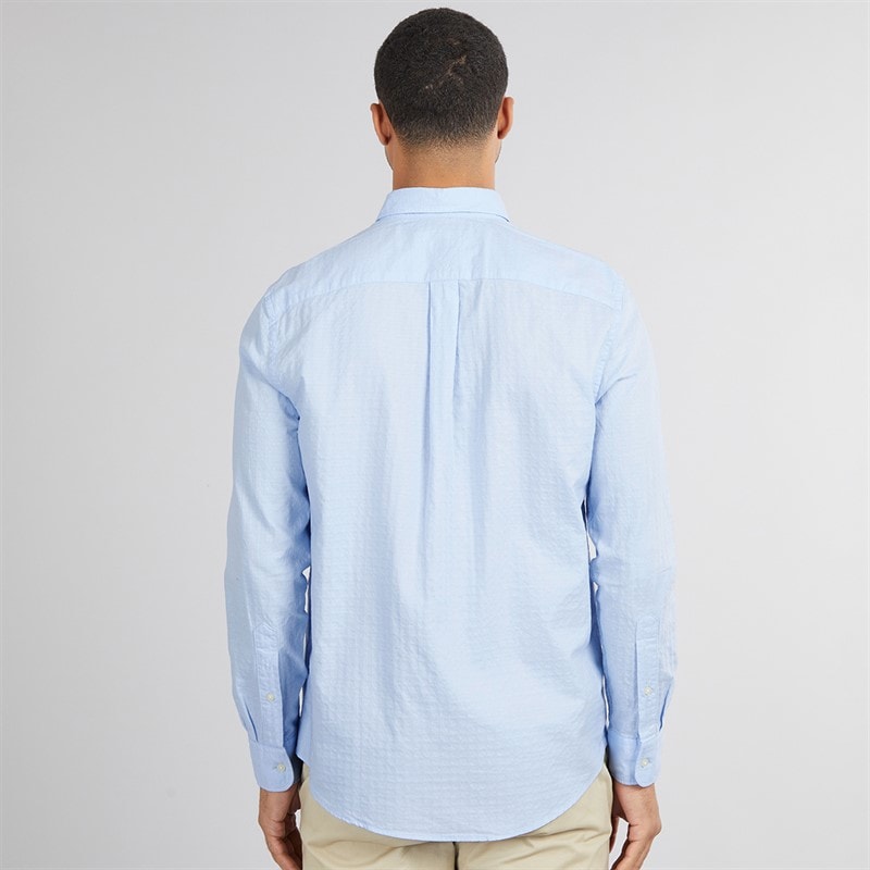 Tommy Hilfiger Mens Dobby Structure Shirt Sweet Blue - Image 2