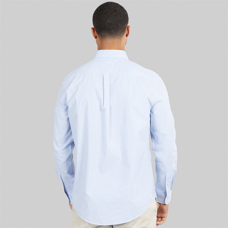 Tommy Hilfiger Mens Flex Poplin Mini Print Shirt Cloudy Blue - Image 2