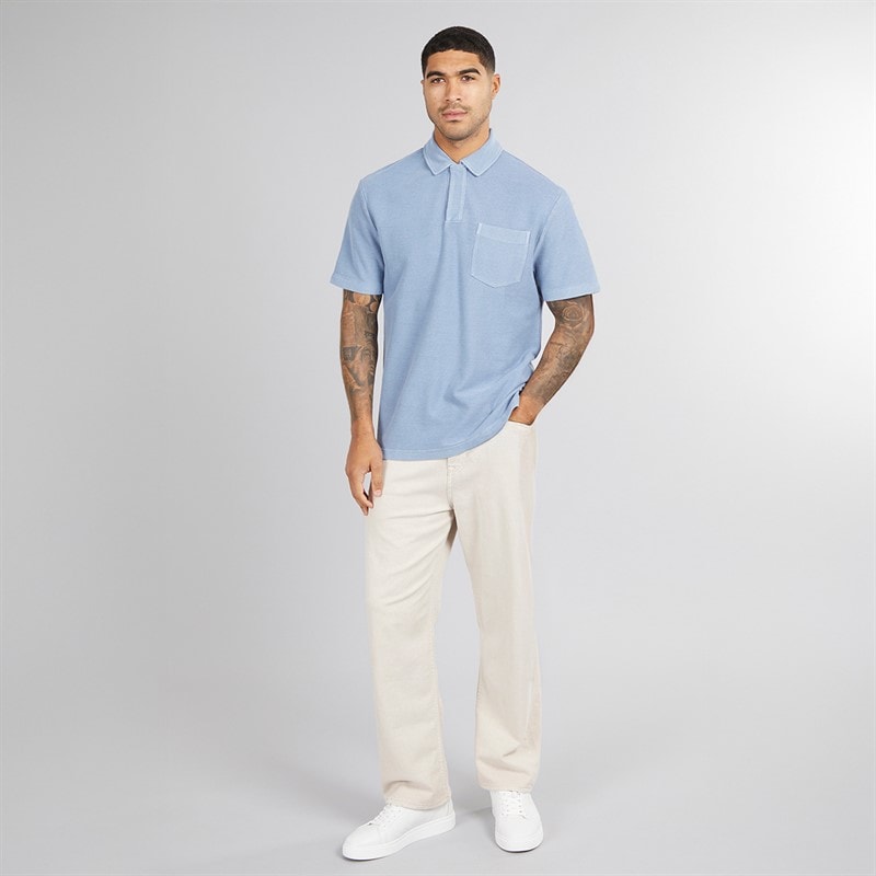 Tommy Hilfiger Mens Riviera Classic Fit Polo Shirt Brisk Blue - Image 4