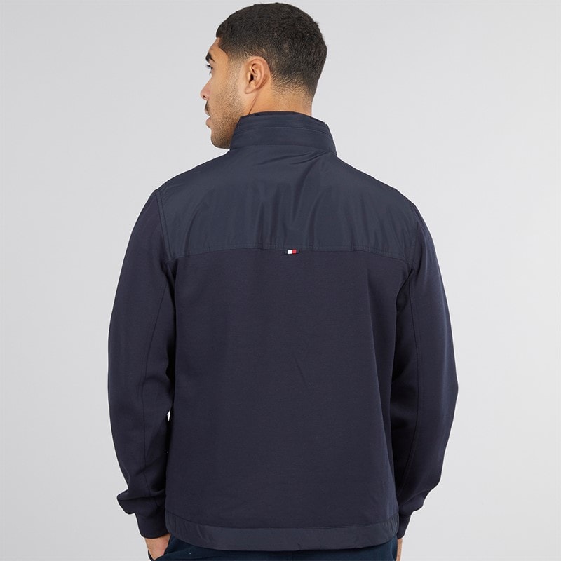 Tommy Hilfiger Mens Mix Media Harrington Zip Through Jacket Desert Sky - Image 2