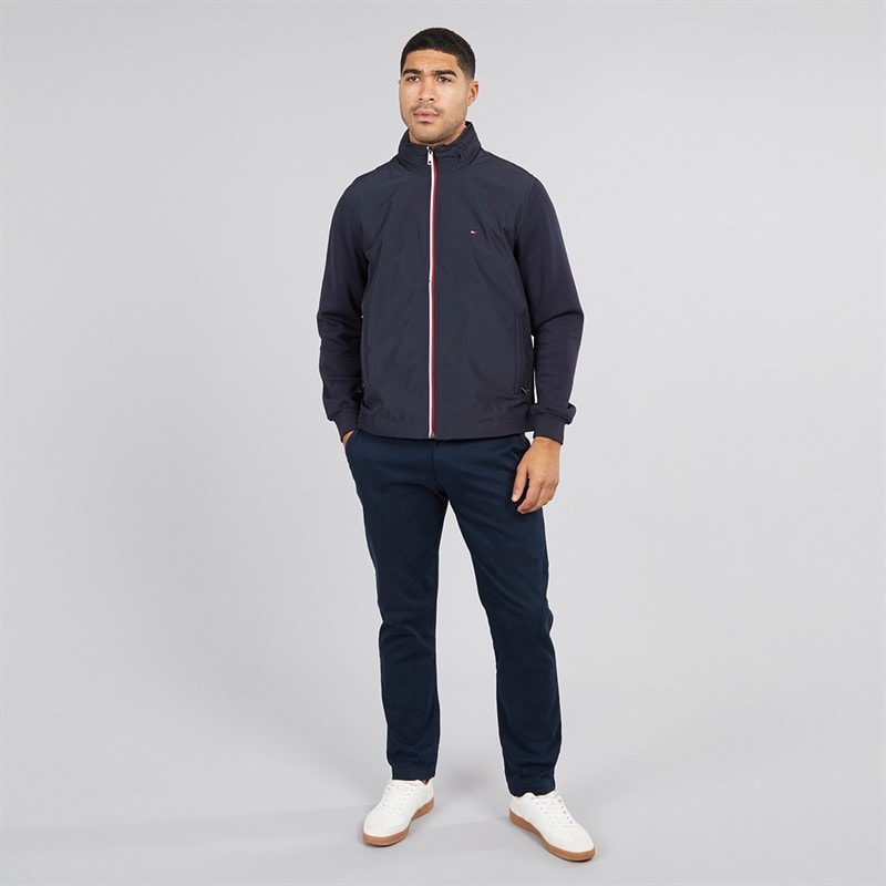 Tommy Hilfiger Mens Mix Media Harrington Zip Through Jacket Desert Sky - Image 4