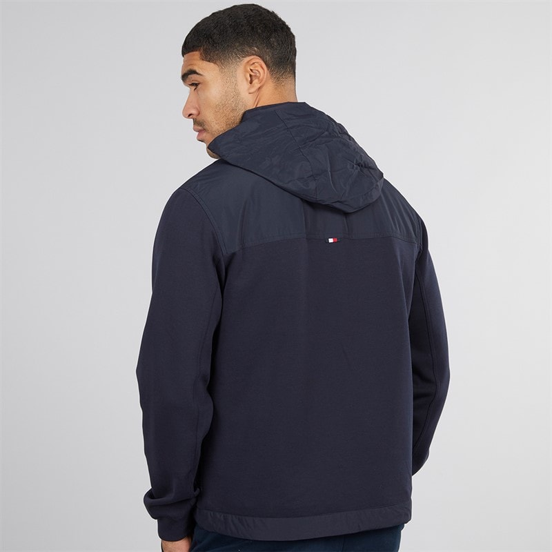Tommy Hilfiger Mens Mix Media Harrington Zip Through Jacket Desert Sky - Image 5