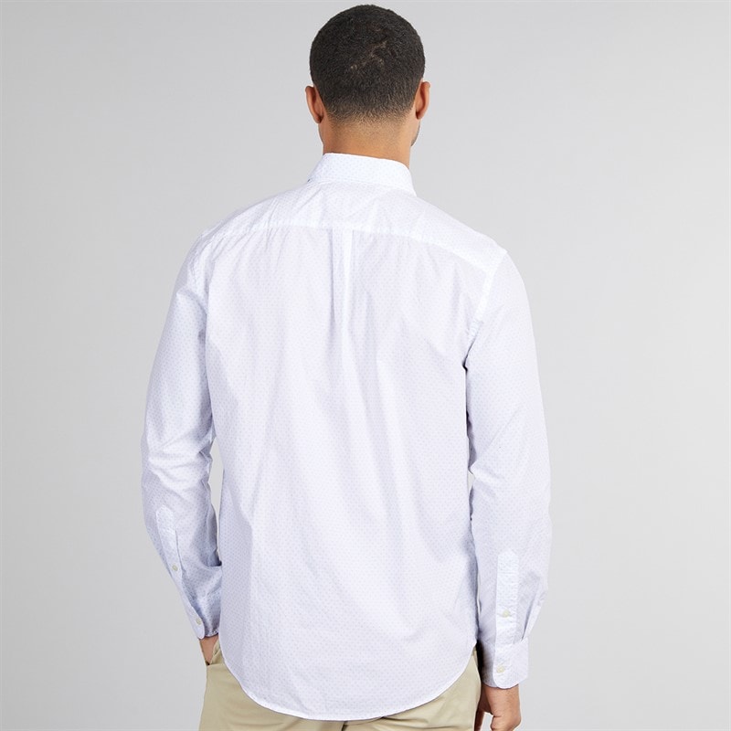 Tommy Hilfiger Mens Flex Poplin Shirt Optic White/Breezy Blue - Image 2