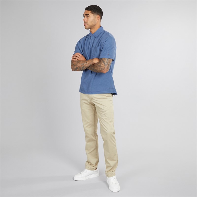 Tommy Hilfiger Mens Riviera Classic Fit Polo Shirt Preppy Navy - Image 4