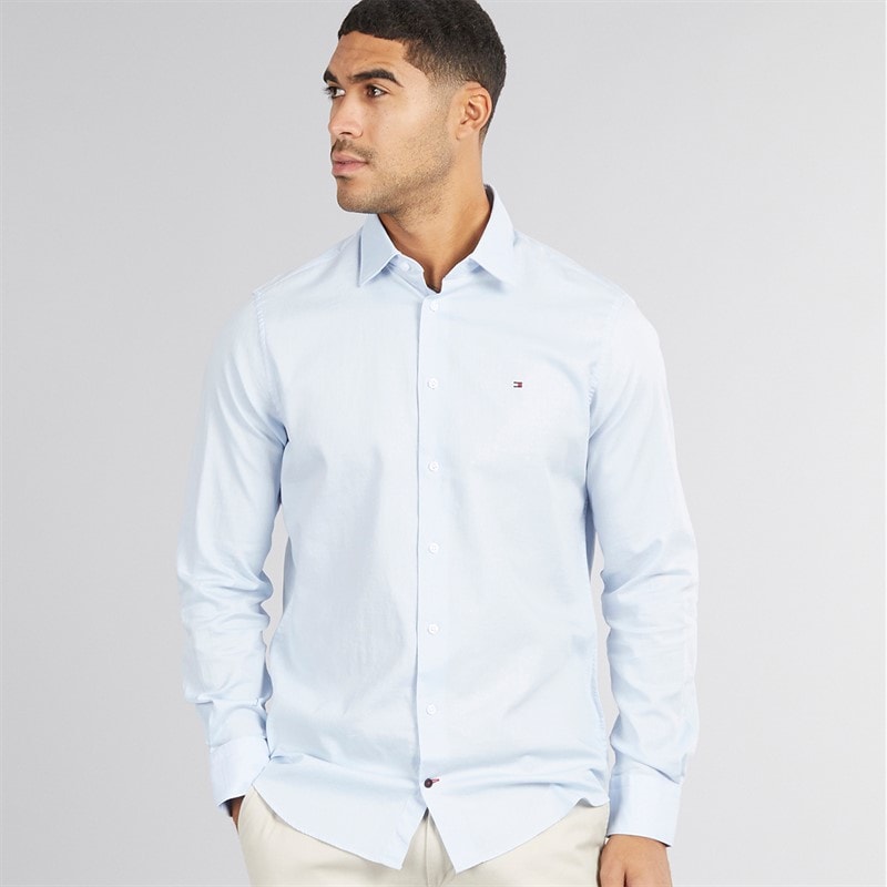 Tommy Hilfiger Mens Twill Shirt Breezy Blue - Image 1