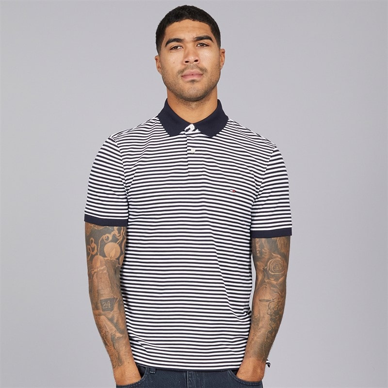 Tommy Hilfiger Mens 1985 Regular Polo Shirt Desert Sky/White Desert Sky / White