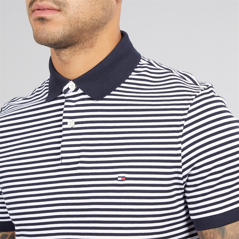 Tommy Hilfiger Mens 1985 Regular Polo Shirt Desert Sky/White Desert Sky / White - Image 3