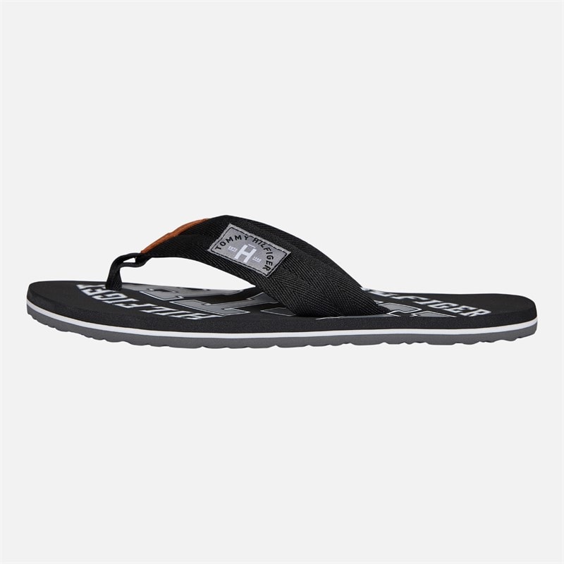 Tommy Hilfiger Mens Essential Beach Flip Flops Black - Image 2