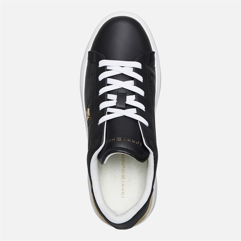 Tommy Hilfiger Womens Court Trainers Black - Image 4