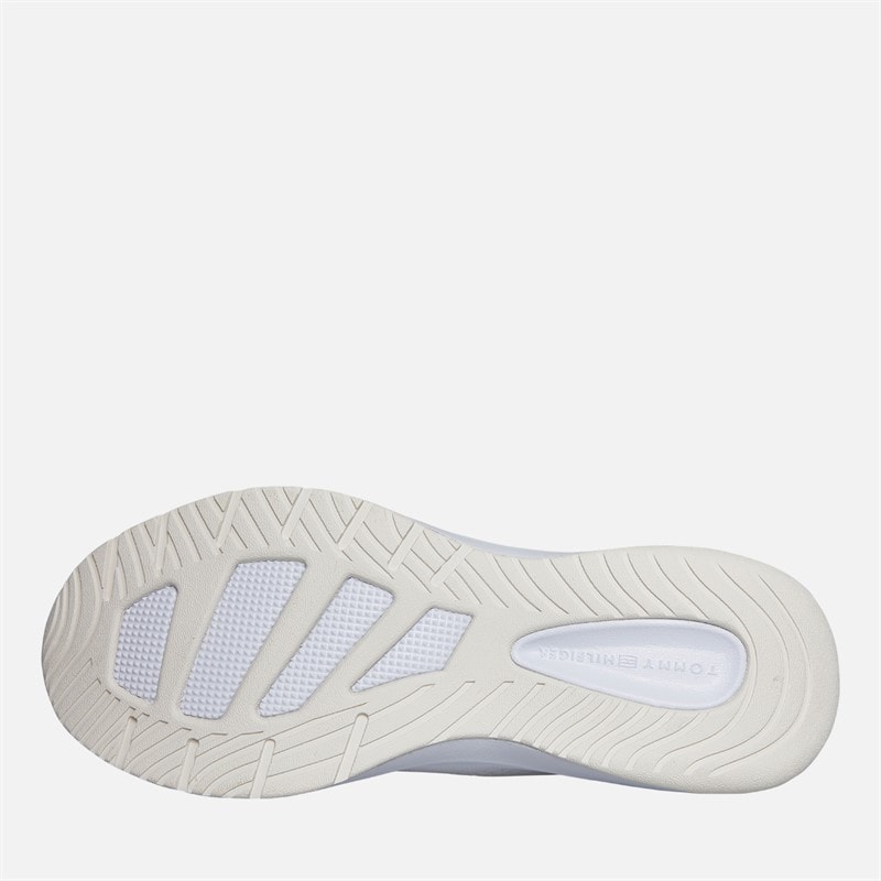 Tommy Hilfiger Womens Knit Runner Trainers White - Image 2