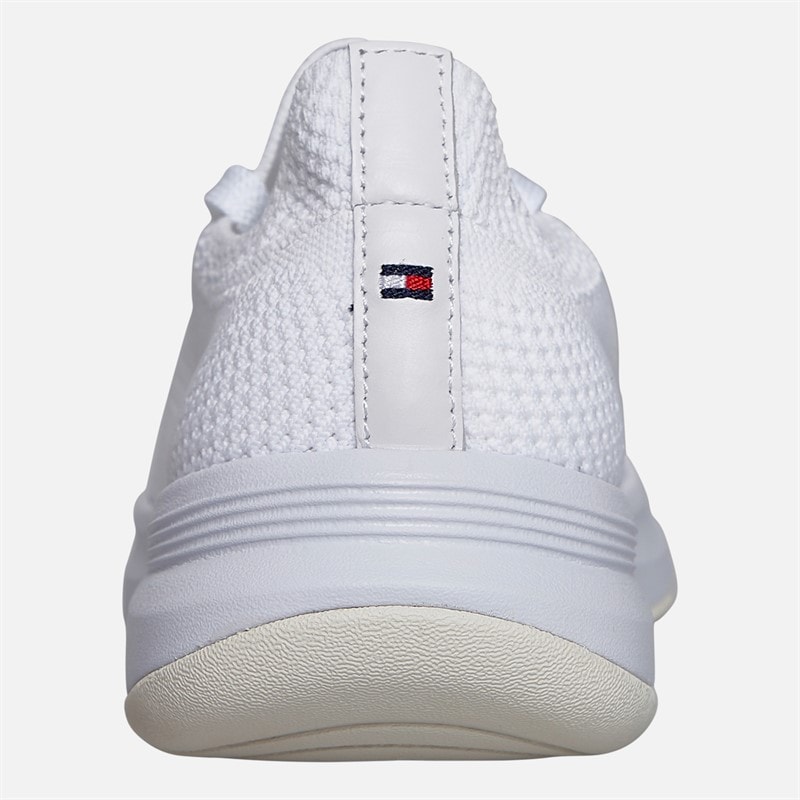 Tommy Hilfiger Womens Knit Runner Trainers White - Image 3