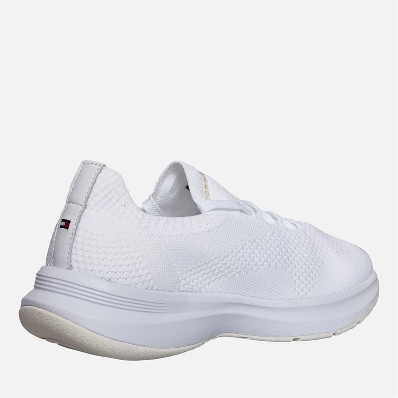 Tommy Hilfiger Womens Knit Runner Trainers White - Image 5