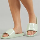 Tommy Hilfiger Womens Flag Pool Sliders Misty Sage