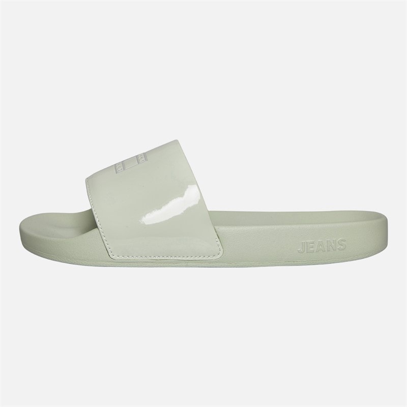 Tommy Hilfiger Womens Flag Pool Sliders Misty Sage - Image 3
