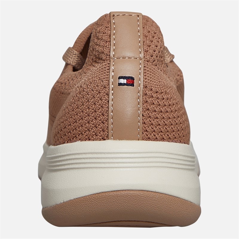 Tommy Hilfiger Womens Knit Runner Trainers Claystone - Image 3