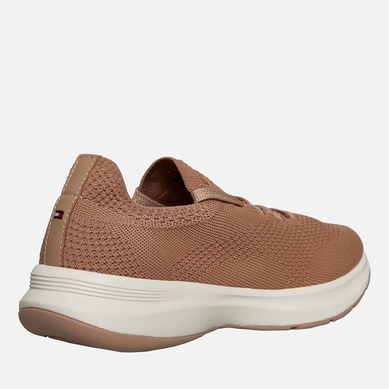 Tommy Hilfiger Womens Knit Runner Trainers Claystone - Image 5