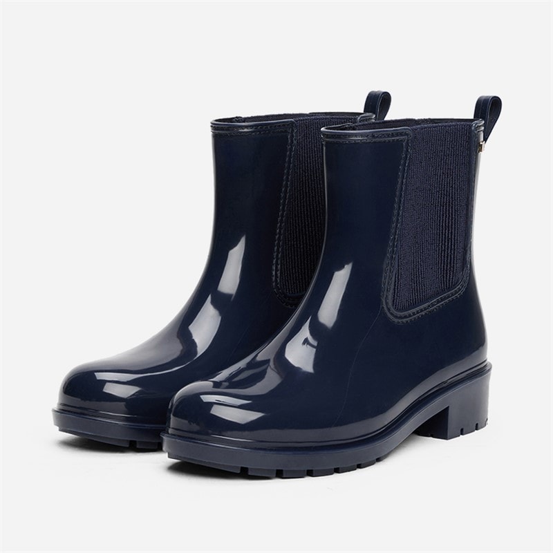 Tommy Hilfiger Womens Glossy Wellies Space Blue - Image 2