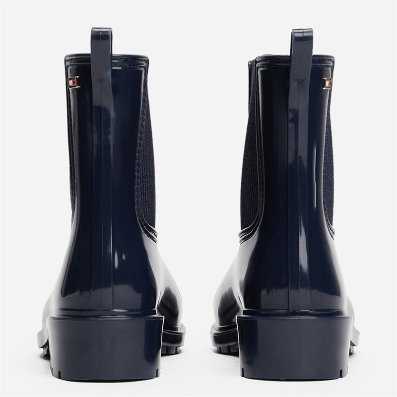 Tommy Hilfiger Womens Glossy Wellies Space Blue - Image 3