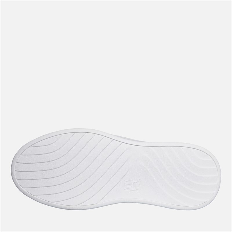 Tommy Hilfiger Womens Court Trainers White/Pale Orange - Image 2