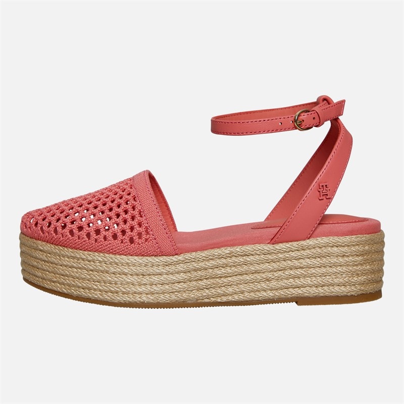 Tommy Hilfiger Womens Mesh Ankle Strap Sandals Washed Cherry - Image 2