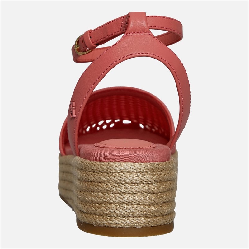 Tommy Hilfiger Womens Mesh Ankle Strap Sandals Washed Cherry - Image 4