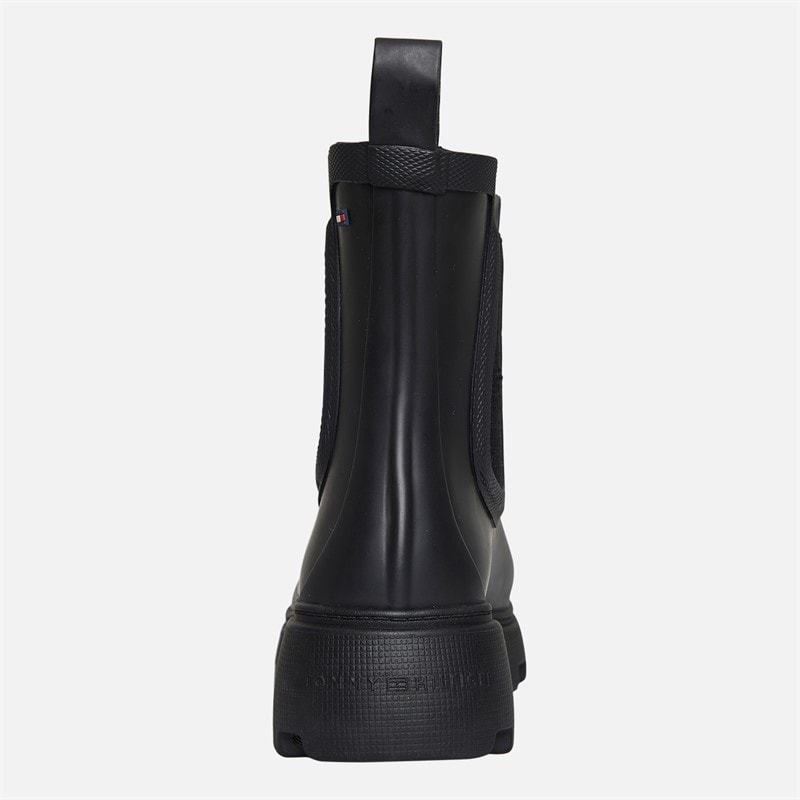 Tommy Hilfiger Womens Rubber Flag Wellies Black - Image 3