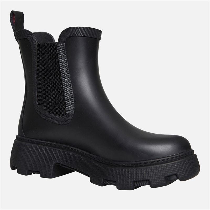 Tommy Hilfiger Womens Rubber Flag Wellies Black - Image 5