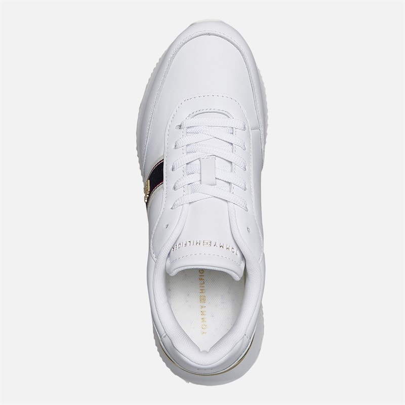 Tommy Hilfiger Womens Runner Trainers White - Image 4