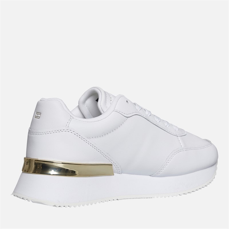Tommy Hilfiger Womens Runner Trainers White - Image 5
