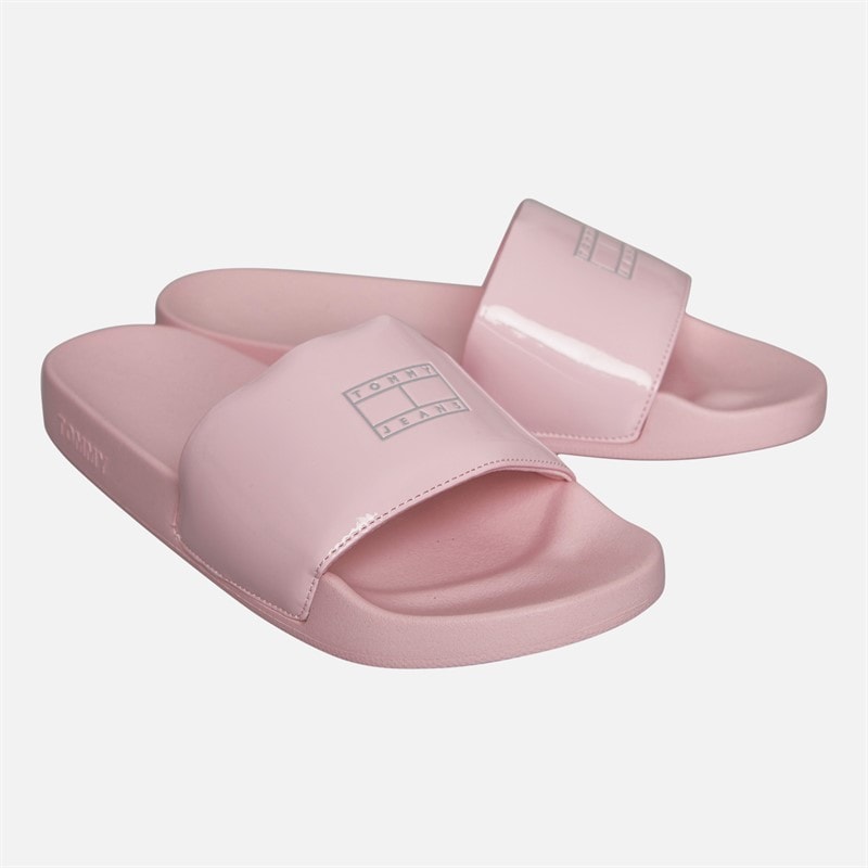 Tommy Hilfiger Womens Flag Pool Sliders Misty Pink - Image 2