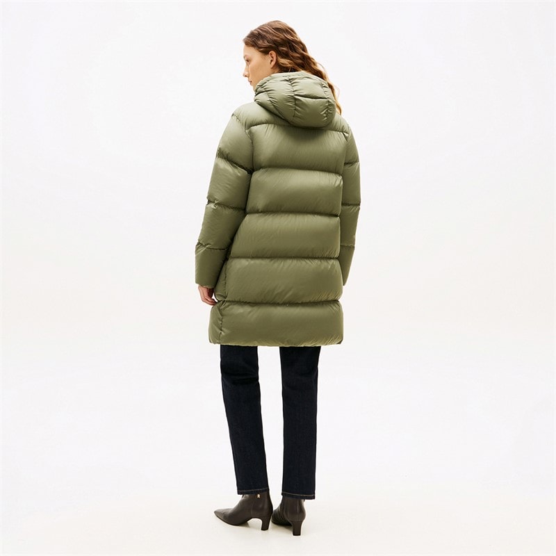 Tommy Hilfiger Womens Modern Down Coat Utility Olive - Image 2