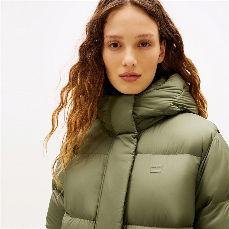 Tommy Hilfiger Womens Modern Down Coat Utility Olive - Image 4