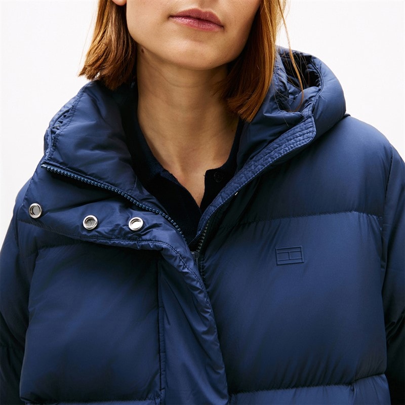 Tommy Hilfiger Womens Modern Down Coat Dark Night Navy - Image 3