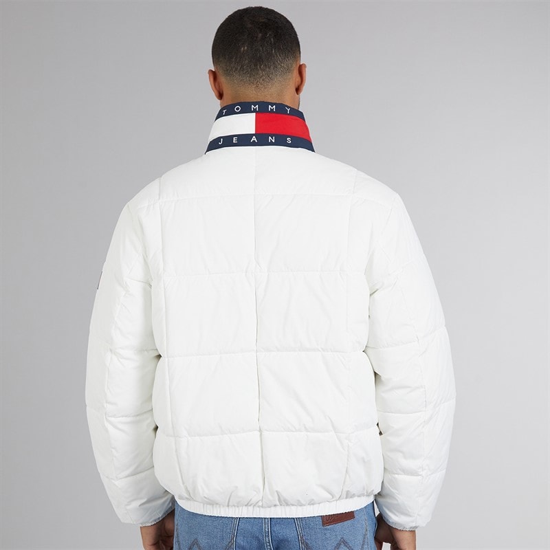 Tommy Hilfiger Mens Dna Collar Puffer Coat Ecru - Image 2