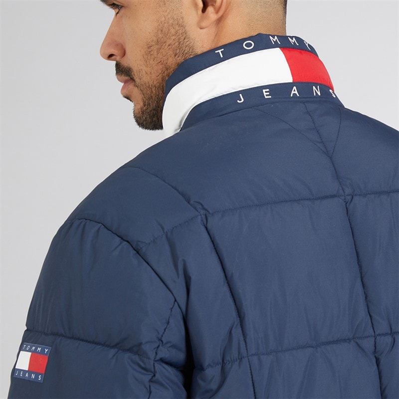 Tommy Hilfiger Mens Dna Collar Puffer Coat Dark Night Navy - Image 3