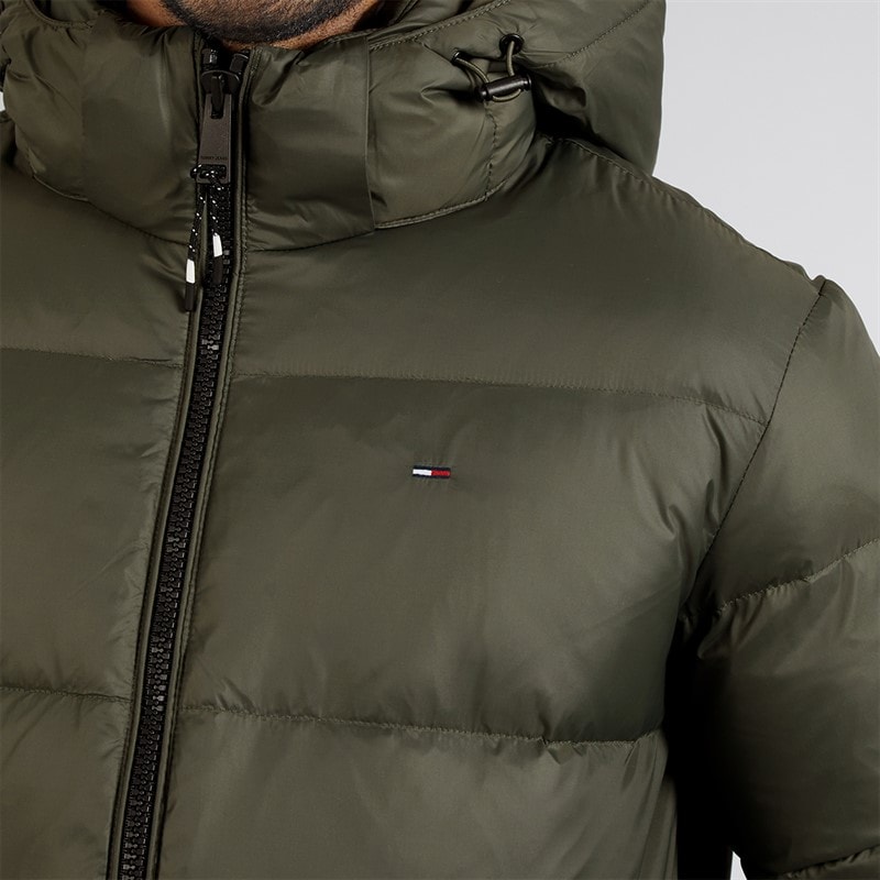 Tommy Hilfiger Mens Essential Down Coat Pewter Green - Image 3