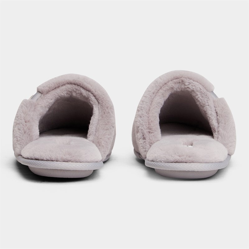 Tommy Hilfiger Womens Faux Fur Mule Slippers Lilac Dusk - Image 2