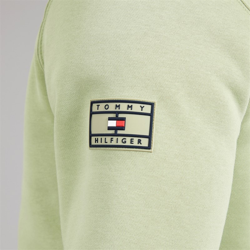 Tommy Hilfiger Mens Sleeve Badge Sweatshirt Earth Sage - Image 5